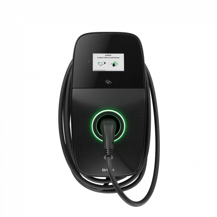 EVBox Liviqo Laadstation – 22 kW | Met vaste kabel of socket | Slim en krachtig laden - BlackCharge Vaste kabel (6M)