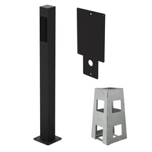 Montagepaal voor Zaptec Go – vrijstaande installatiepaal in zwarte afwerking